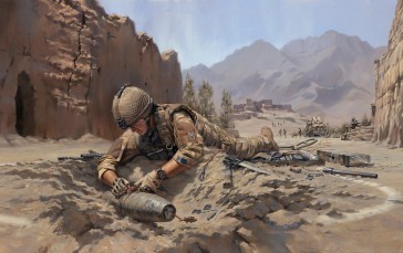 Army, Watch, Digital Art, Watermarked, Military, Artwork Wallpaper