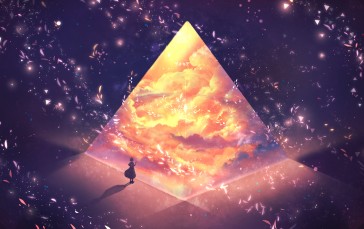 Anime, Artwork, Anime Girls, Pyramid Wallpaper