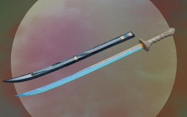Blender, Weapon, Simple Background, CGI, Digital Art Wallpaper
