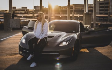 Car, Women, Women with Cars, Corvette Wallpaper