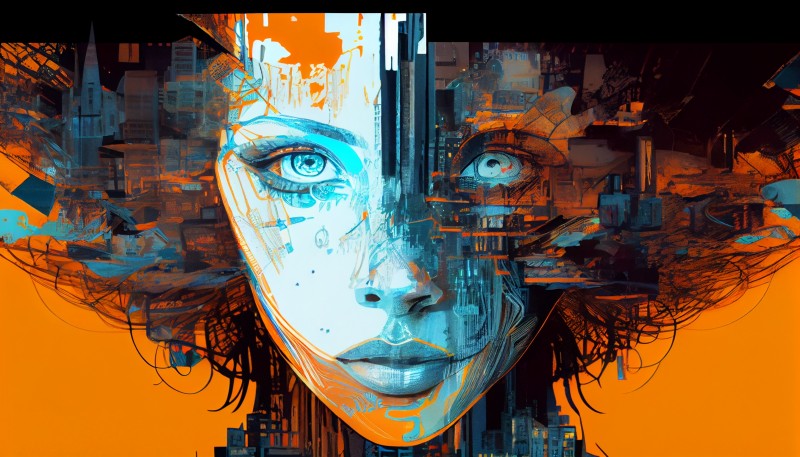 AI Art, Women, Illustration, Face Wallpaper