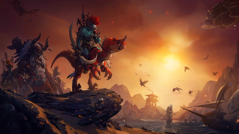 Warcraft, Troll (Creature), Horde, Raptor, Cliff Wallpaper