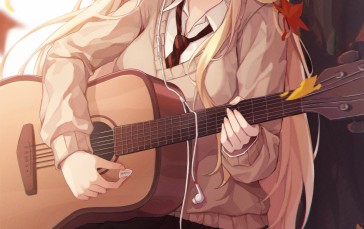 Anime, Anime Girls, Guitar, Musical Instrument, School Uniform Wallpaper