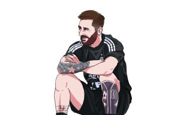 Lionel Messi, Football , Simple Background, Tattoo Wallpaper