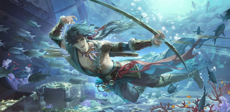 Water, Video Game Characters, Fish, Video Game Men Wallpaper