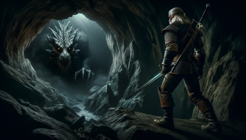AI Art, Digital Art, Video Games, Creature, The Witcher 3: Wild Hunt Wallpaper