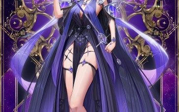 Original Characters, Long Hair, Sword, Purple Eyes, Portrait Display Wallpaper