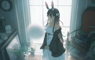 Anime Girls, Artwork, Bunny Girl, Dress, Room, Standing Wallpaper