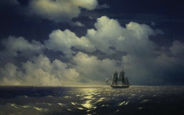 Sailing Ship, Ship, Ocean View, Ivan Aivazovsky Wallpaper