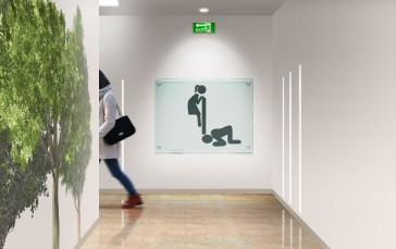 Public Restroom, Signs, Digital Art Wallpaper