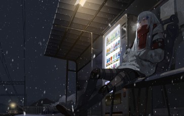 Anime, Anime Girls, Scarf, Snow Wallpaper