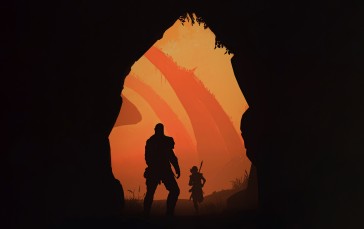 God of War, Video Games, Kratos, Silhouette Wallpaper
