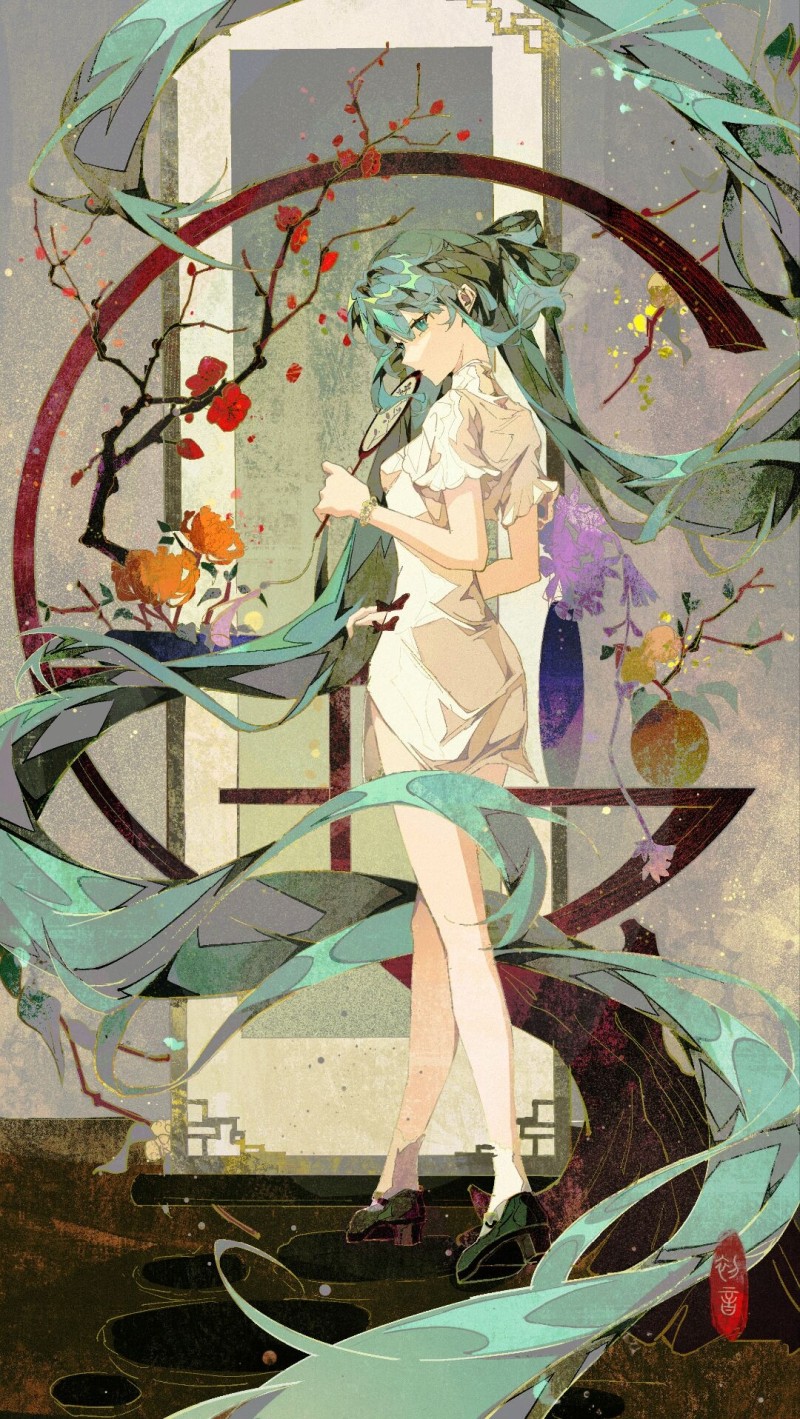 Anime, Anime Girls, Hatsune Miku, Vocaloid, Portrait Display, Looking at Viewer Wallpaper