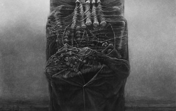Zdzisław Beksiński, Dark, Artwork, Portrait Display Wallpaper