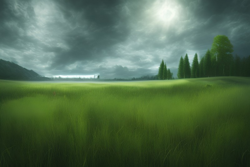 Fantasy Island, Overcast, AI Art, Digital Art, Sky, Clouds Wallpaper