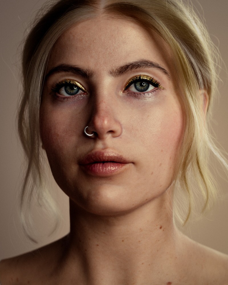 Digital Art, Women, Face, Closeup, Piercing, Pierced Nose Wallpaper