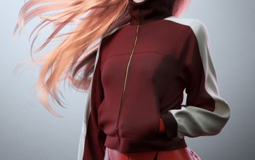 Neon Genesis Evangelion, Asuka Langley Soryu, CGI, Portrait Display Wallpaper
