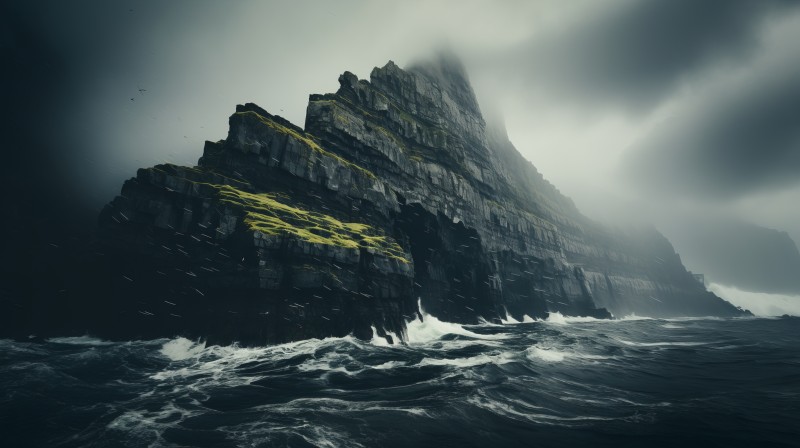 AI Art, Faroe Islands, Water, Sea, Sky, Clouds Wallpaper