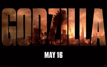 Godzilla, Movie Poster, City, Fire, Smoke Wallpaper