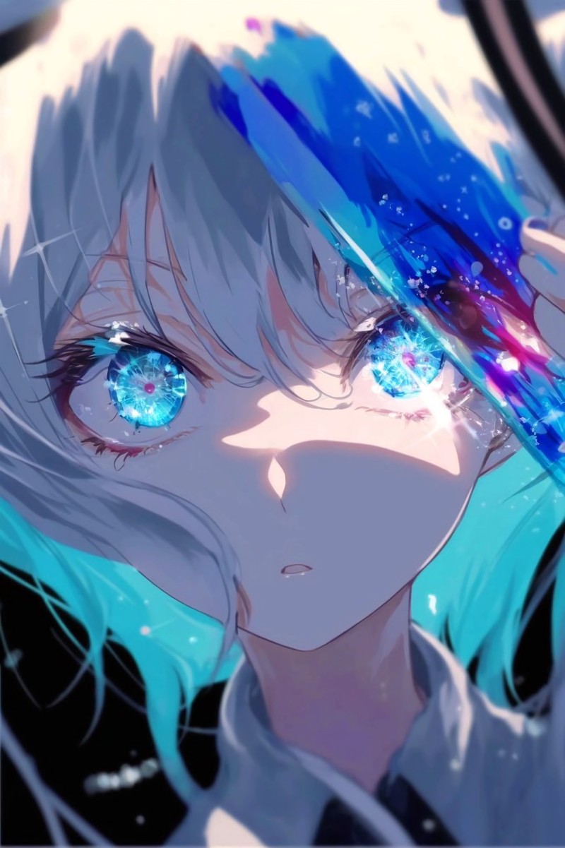 Anime, Anime Girls, Eyes, AI Art, Face Wallpaper