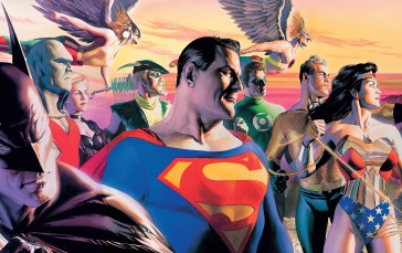 Alex Ross, DC Comics, Superman, Wonder Woman Wallpaper