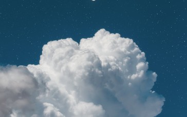Nature, Clouds, Sky, Moon Wallpaper