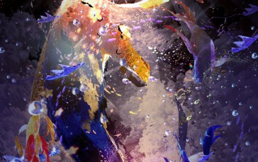 Abstract, Makoron117, Universe, Moon, Portrait Display Wallpaper