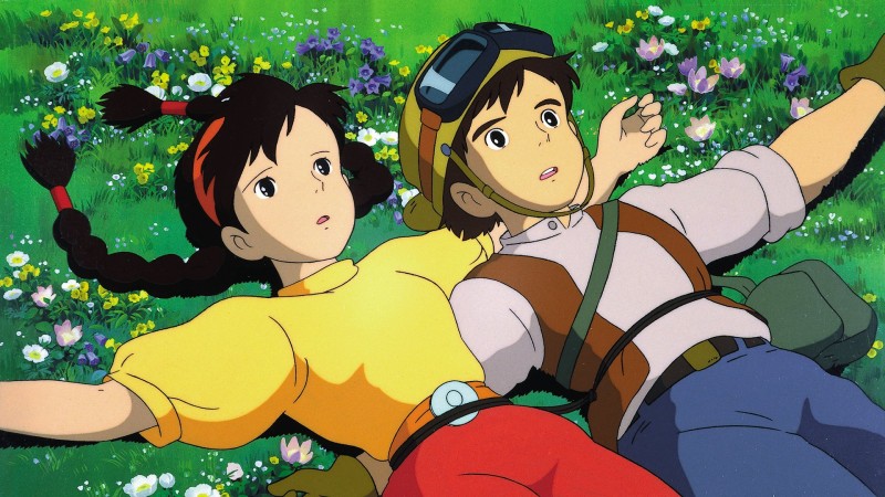 Laputa: Castle in the Sky, Studio Ghibli, Flowers, Anime Wallpaper