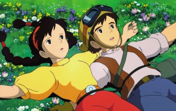 Laputa: Castle in the Sky, Studio Ghibli, Flowers, Anime Wallpaper