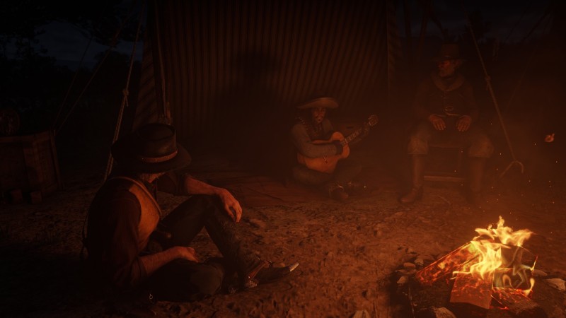 Red Dead Redemption 2, Rockstar Games, Campfire, Arthur Morgan Wallpaper