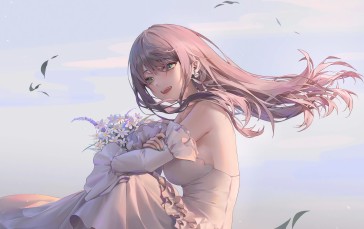 Anime, Anime Girls, Wedding Dress, Long Hair Wallpaper