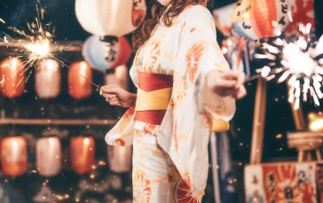 Asian, Women, Model, Brunette, Traditional Clothing Wallpaper