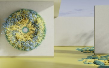 Flowers, Art Installation, Digital Art Wallpaper