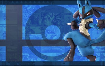 Super Smash Bros. Ultimate, Digital Art, Lucario, Simple Background Wallpaper