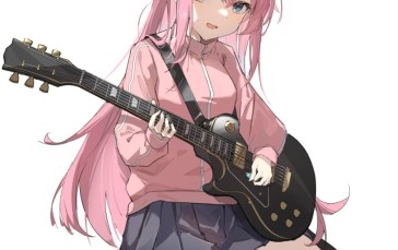 Anime, Anime Girls, BOCCHI THE ROCK!, Gotou Hitori, Guitar, Hair Accessories Wallpaper