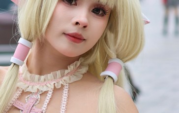 Blonde, Model, Asian, Cosplay Wallpaper
