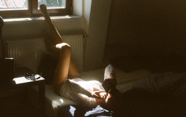 Lying Down, Bedroom, Window, Sunlight Wallpaper