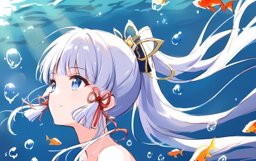 Anime Girls, Genshin Impact, Kamisato Ayaka (Genshin Impact), Underwater Wallpaper