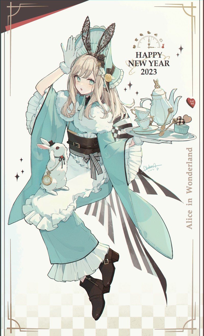 Akakura, Pixiv, Anime Girls, Alice in Wonderland Wallpaper