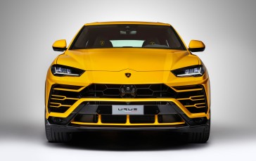 Lamborghini, Car, Yellow, Simple Background, Lamborghini Urus, SUV Wallpaper