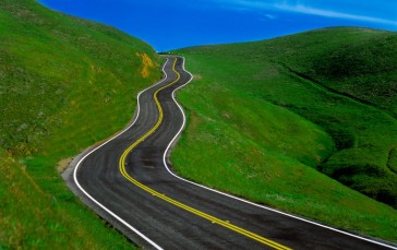 Highway, Charles O’Rear, Mount Tamalpais, USA, Road Wallpaper