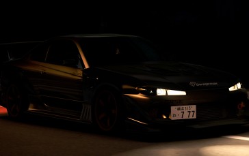 Car, Headlights, Japanese, Frontal View, Medium Format, Night Wallpaper