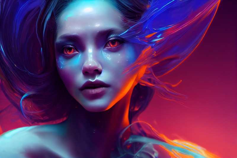 Women, Glowing Eyes, Fantasy Girl, Fantasy Art, AI Art Wallpaper