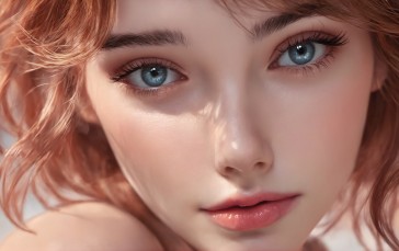 AI Art, Women, Model, Face, Digital Art Wallpaper