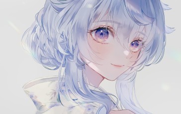 Genshin Impact, Artwork, Ganyu (Genshin Impact), Anime, Anime Girls, Blue Hair Wallpaper