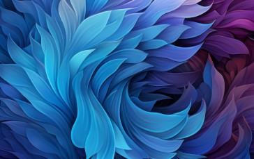 AI Art, Illustration, Abstract, Blue, Purple Wallpaper