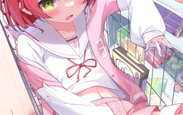Anime, Anime Girls, Sakura Miko, Hololive, Virtual Youtuber, Blushing Wallpaper