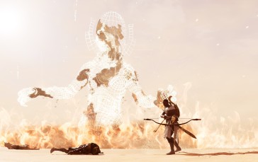 Assassin Creed Origins, Ubisoft, Digital Art, Bayek Wallpaper