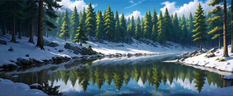 Nature, Forest, Snow, Landscape Wallpaper
