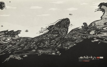 Digital Art, Japan, Japanese Art, Fish Wallpaper